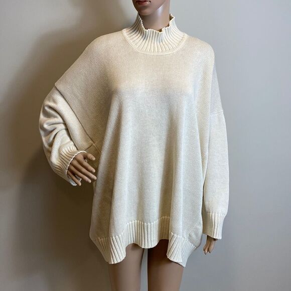 Eskandar cream 100% Linen Lagenlook drop shoulders...